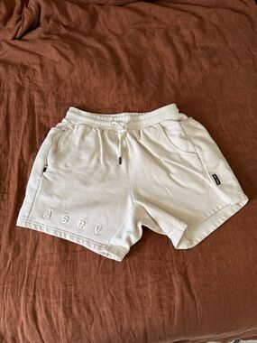 ASRV Men’s Cream Athletic Drawstring Shorts